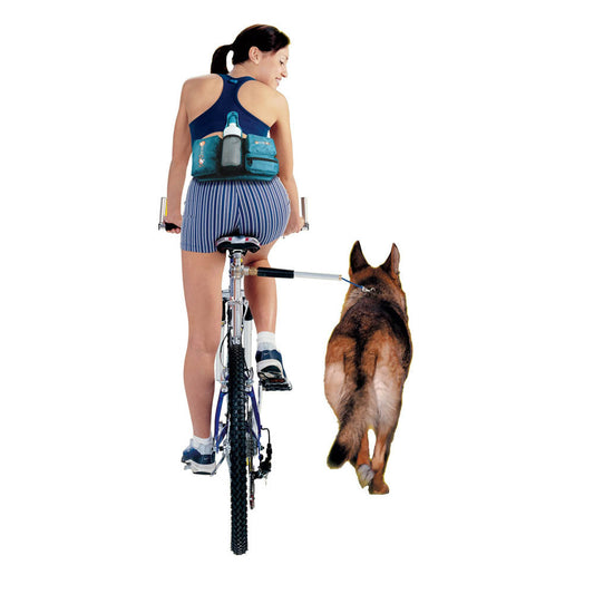 KFX-4270397 Stainless Steel Dog Walking Leash with Handheld Grip and Stretchable Design