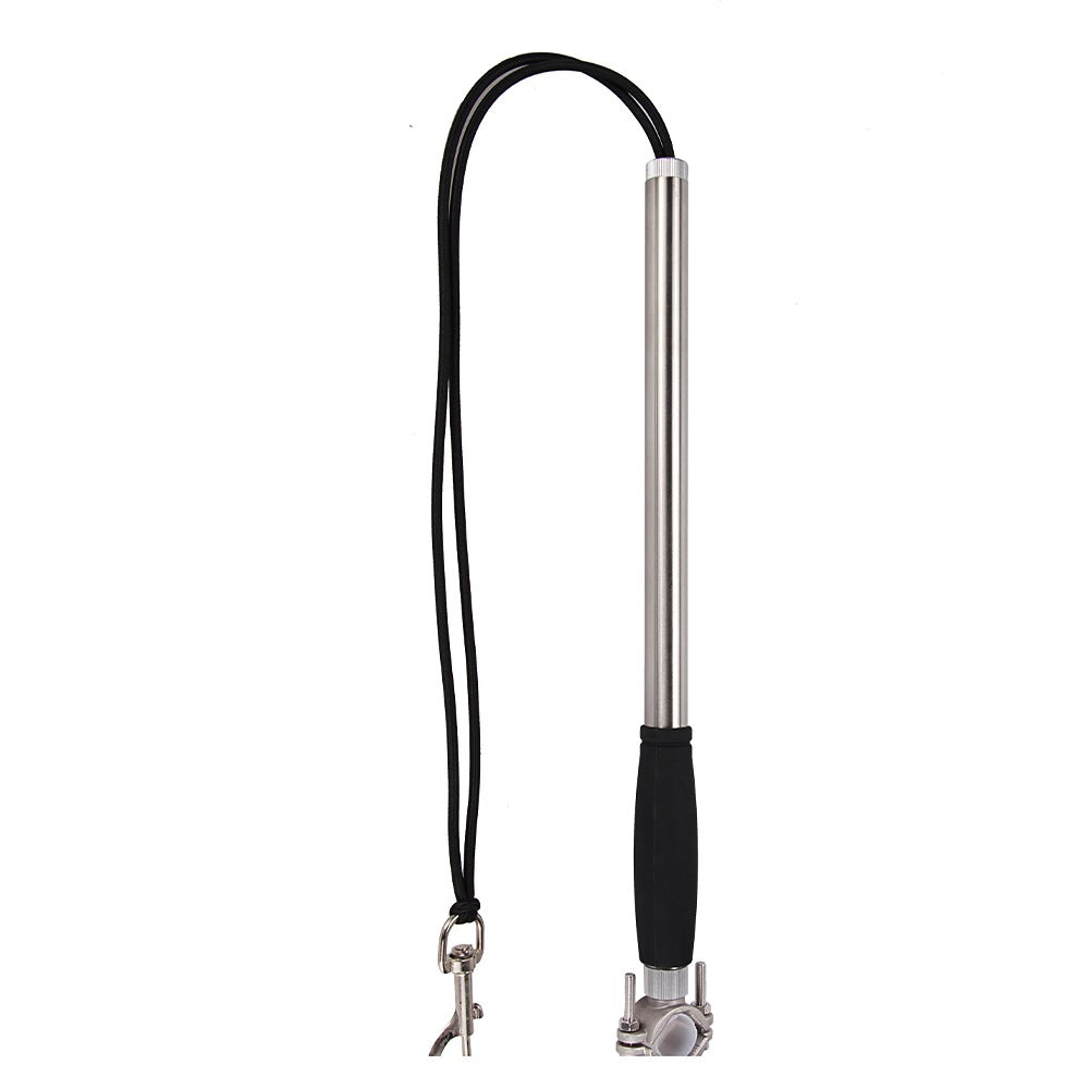KFX-4270397 Stainless Steel Dog Walking Leash with Handheld Grip and Stretchable Design