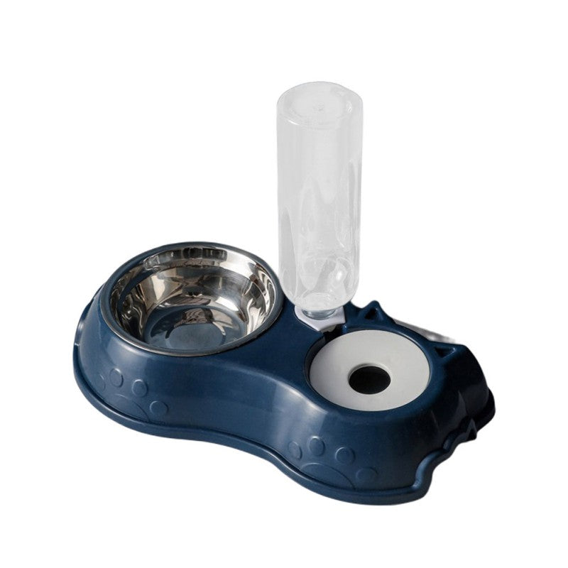 KFX-4270781 Mobile Unplugged Cat Drinking Bowl - PP, PET, and Stainless Steel, Small Size 24.5x24.5x29.5cm, Bowl Size 11x3cm