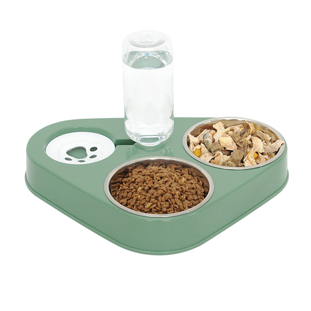 KFX-4270781 Mobile Unplugged Cat Drinking Bowl - PP, PET, and Stainless Steel, Small Size 24.5x24.5x29.5cm, Bowl Size 11x3cm