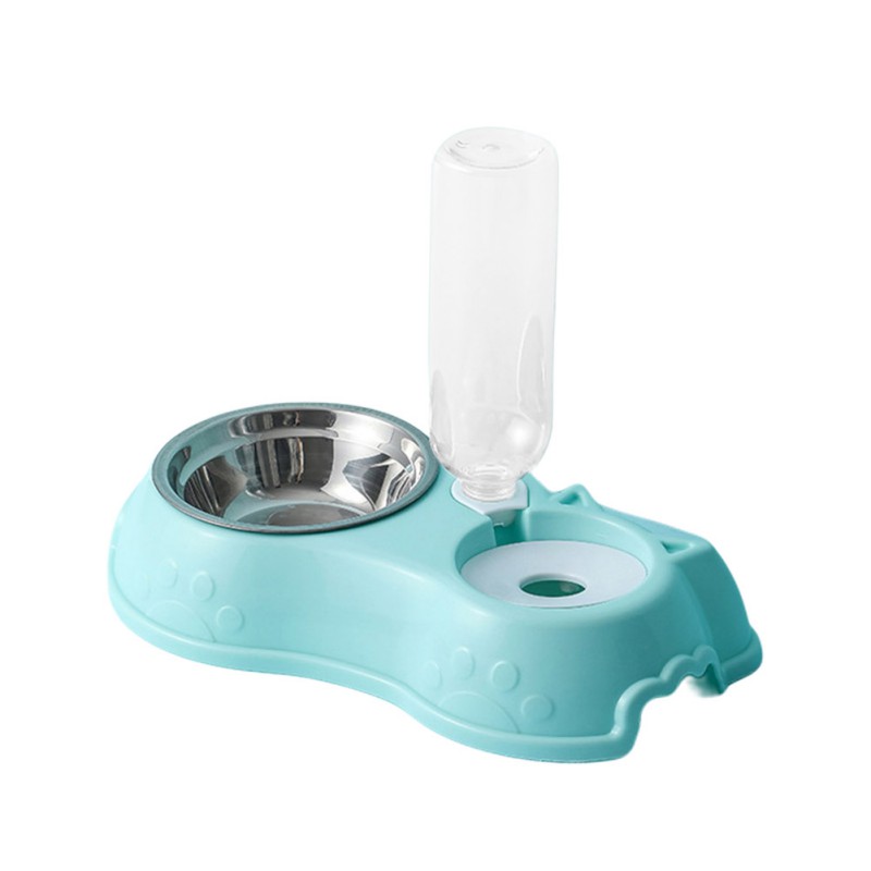 KFX-4270781 Mobile Unplugged Cat Drinking Bowl - PP, PET, and Stainless Steel, Small Size 24.5x24.5x29.5cm, Bowl Size 11x3cm