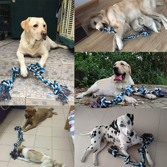 KFX-4271421 Large Cotton Rope Dog Toy for Training and Chewing - Ideal for Big Dogs and Tibetan Mastiffs