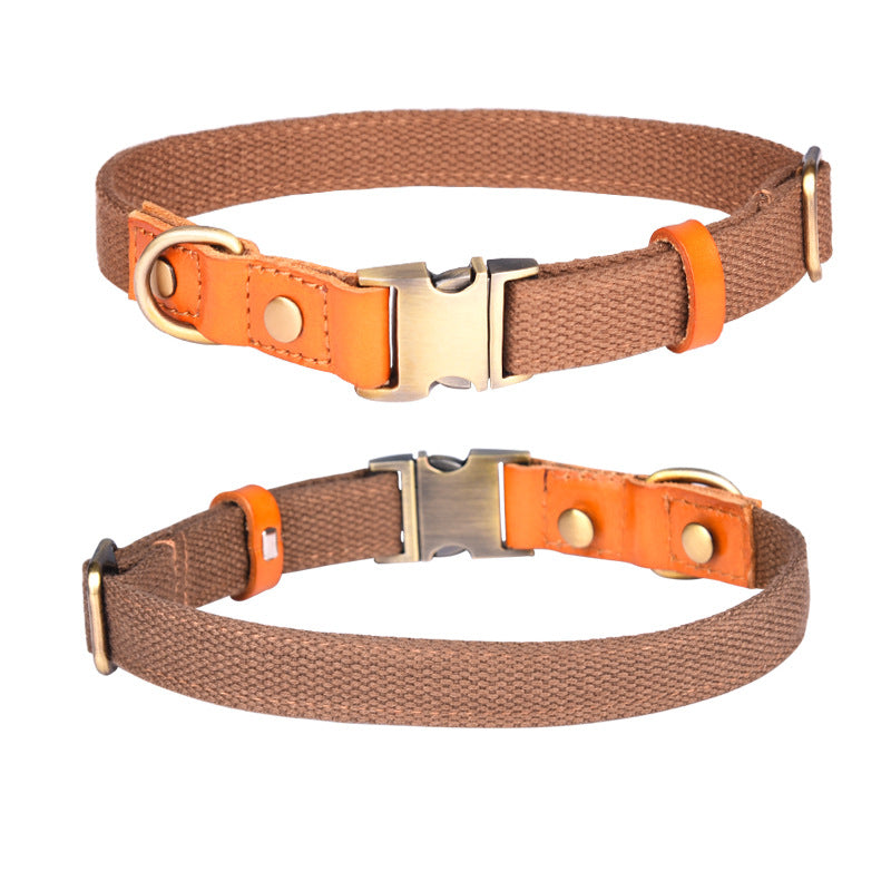 KFX-4272445 Comfortable Monochrome Leather Engraved Pet Collar - Multiple Sizes Available