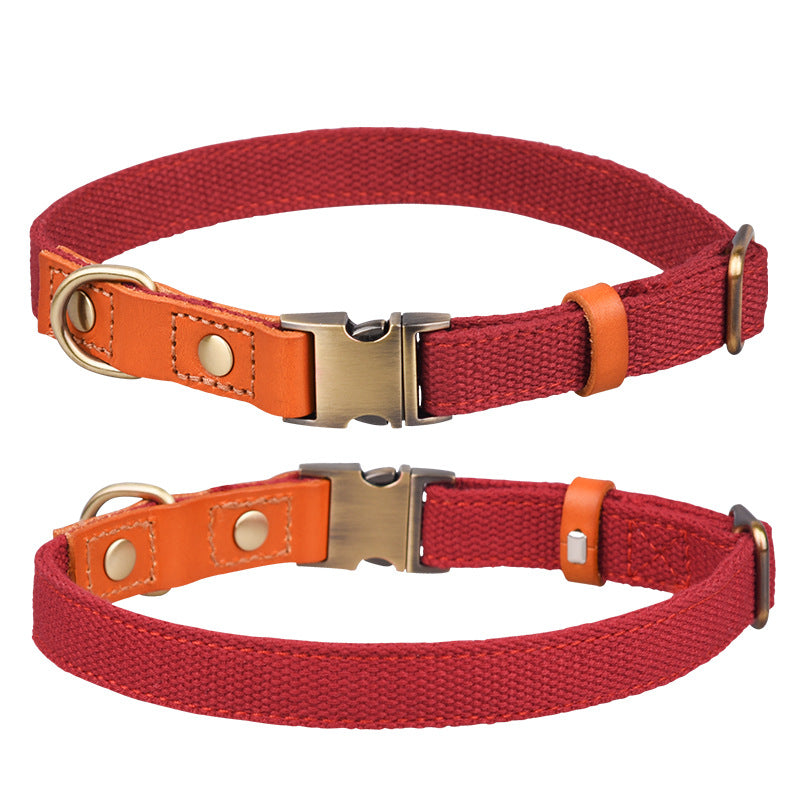 KFX-4272445 Comfortable Monochrome Leather Engraved Pet Collar - Multiple Sizes Available