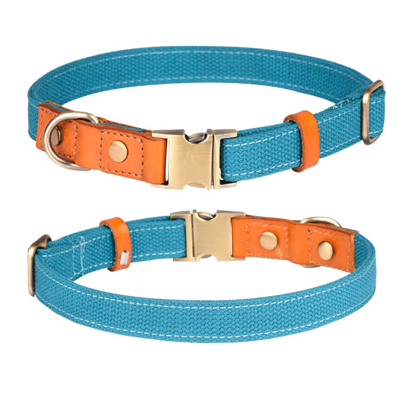 KFX-4272445 Comfortable Monochrome Leather Engraved Pet Collar - Multiple Sizes Available
