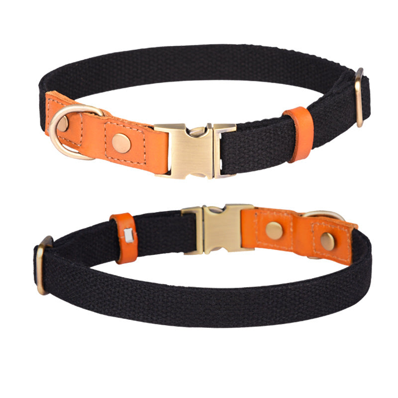 KFX-4272445 Comfortable Monochrome Leather Engraved Pet Collar - Multiple Sizes Available