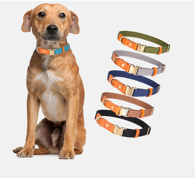 KFX-4272445 Comfortable Monochrome Leather Engraved Pet Collar - Multiple Sizes Available