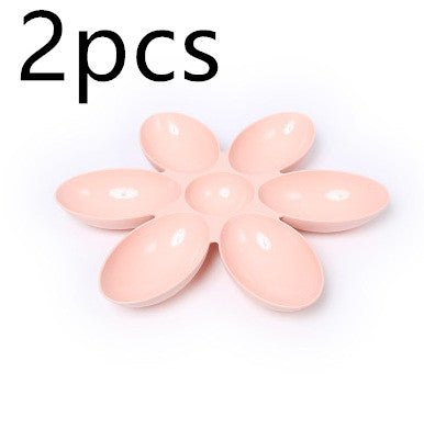KFX-4276541 Flower-Shaped Shallow Multi-Rice Bowl Set - Available in Blue, Green, and Pink