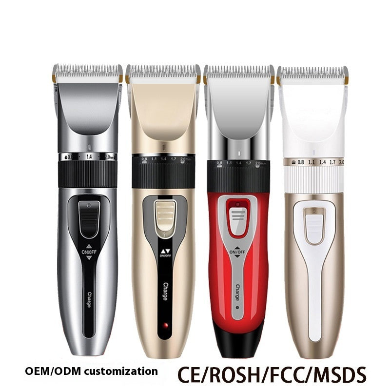 KFX-4280125 Electric Pet Scissors Set for Grooming Dog & Cat - Nail Cap & Steel Comb Included