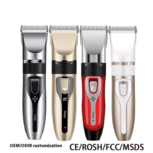 KFX-4280125 Electric Pet Scissors Set for Grooming Dog & Cat - Nail Cap & Steel Comb Included