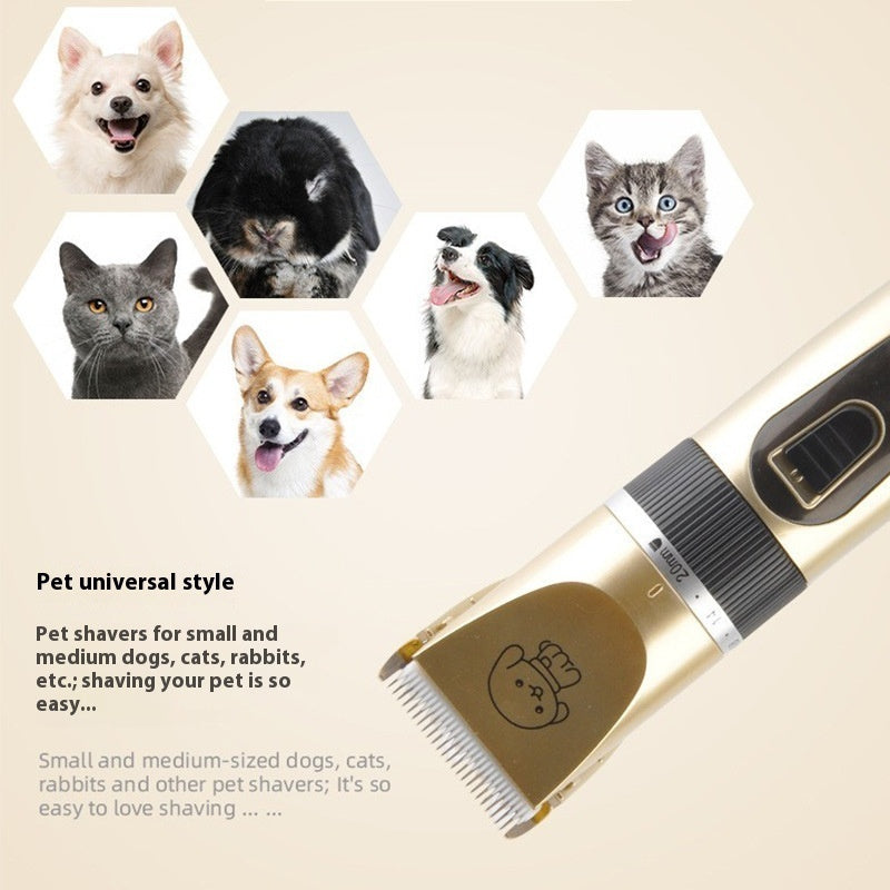 KFX-4280125 Electric Pet Scissors Set for Grooming Dog & Cat - Nail Cap & Steel Comb Included