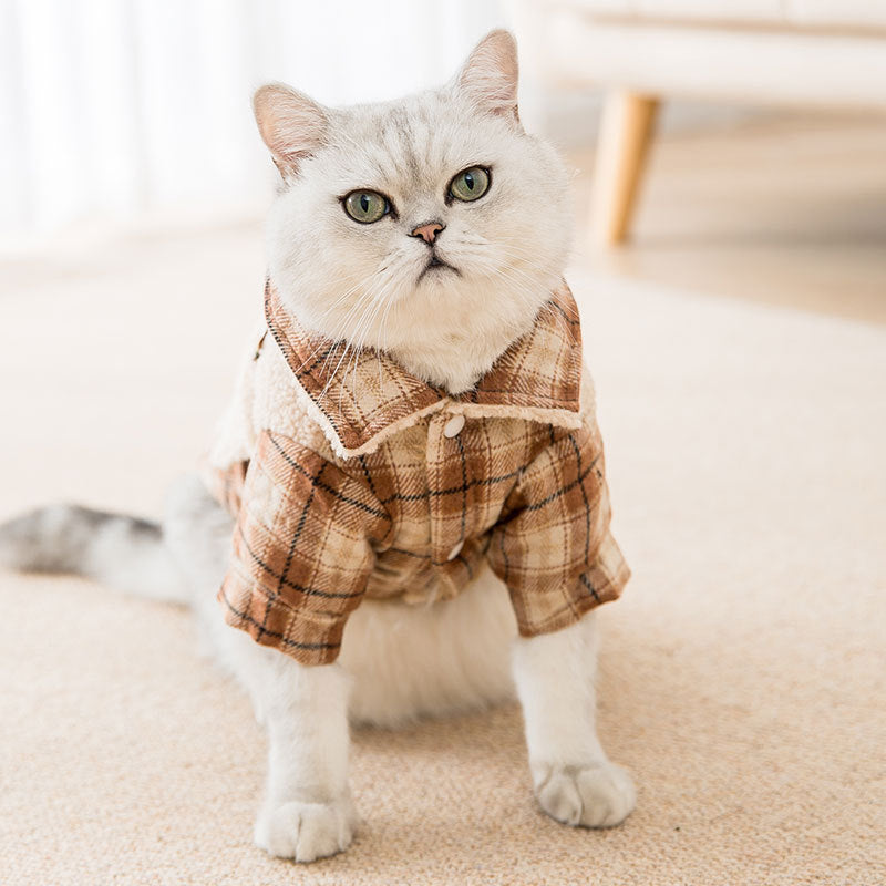KFX-4280509 Cozy Lamb Wool Dog Clothes for Autumn and Winter - Casual Style Cotton Apparel