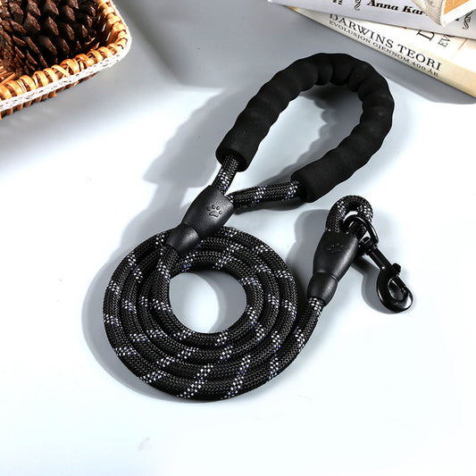KFX-4281917 Reflective Nylon Round Rope Dog Leash in Multiple Colors and Sizes
