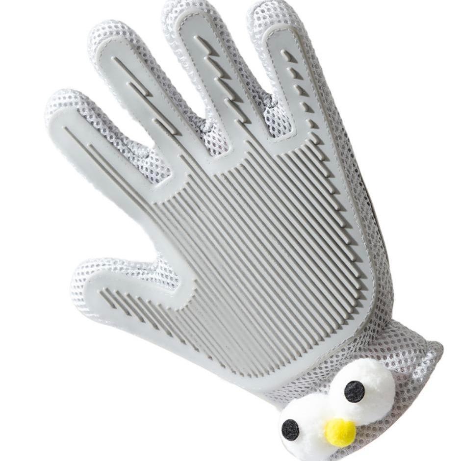 KFX-4289725 2-in-1 Pet Grooming Glove for Cats and Dogs – Double-Sided Hair Removal and Massage Tool, Anti-Scratch Design