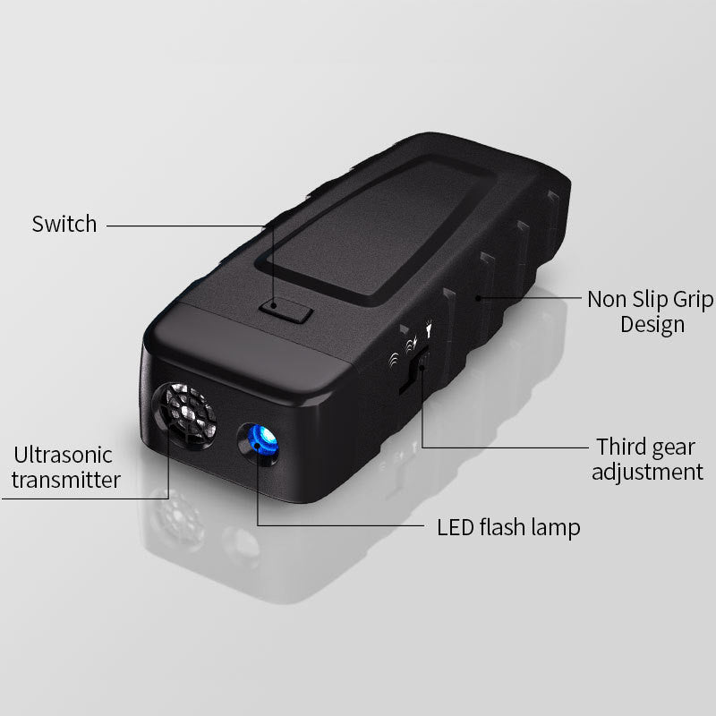 KFX-4293309 Handheld Ultrasonic Dog Bark Control Device with LED Flashlight and Training Modes
