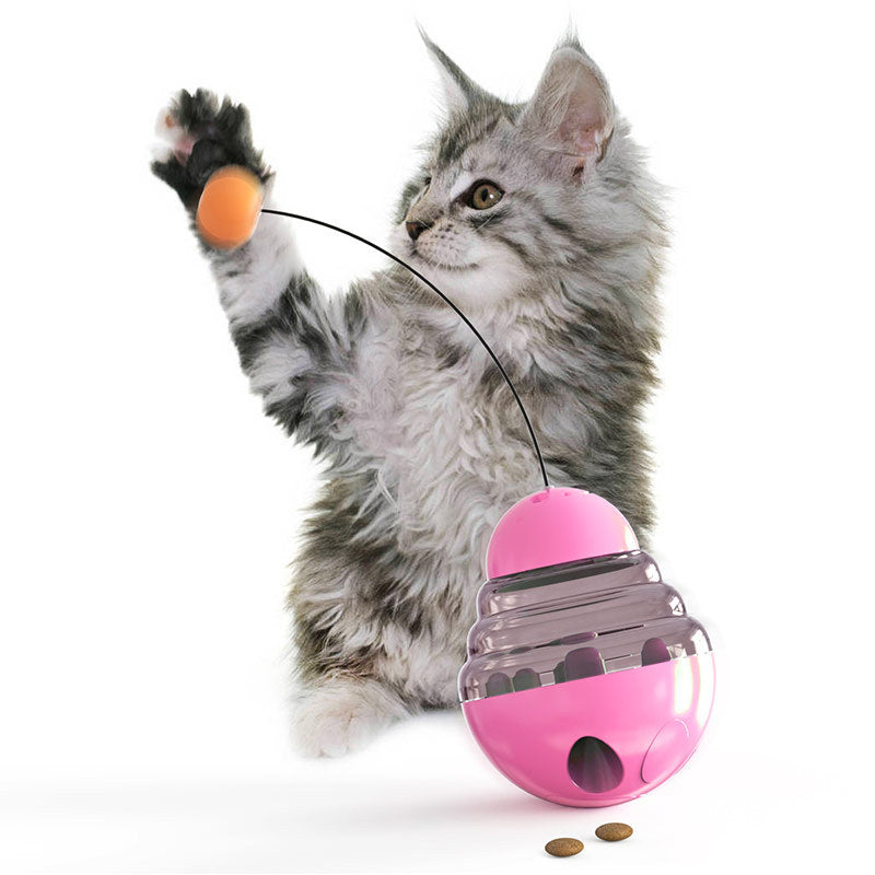KFX-4293821 Interactive Pet Food Dispensing Ball for Cats - Durable PP and PC Construction