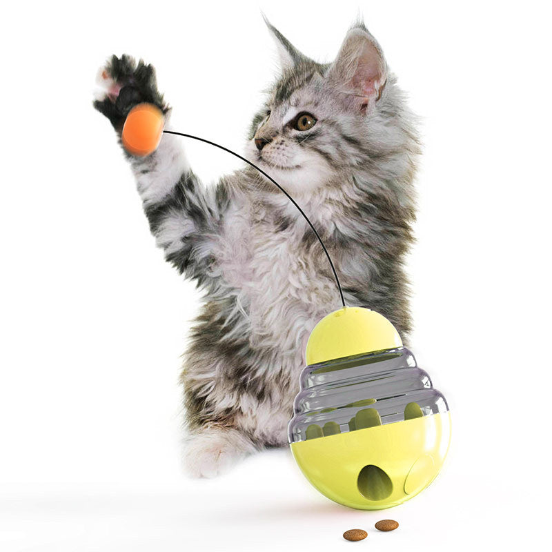 KFX-4293821 Interactive Pet Food Dispensing Ball for Cats - Durable PP and PC Construction