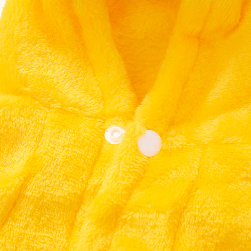 KFX-4298173 Cozy Cartoon Coral Fleece Lion Costume for Dogs - Autumn & Winter Wear