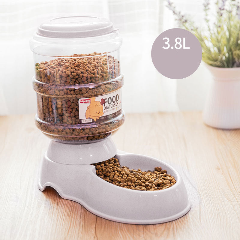 KFX-4299453 Dual-Purpose Cat Feeder and Drinking Fountain - Durable ABS and PVC Alloy Materials
