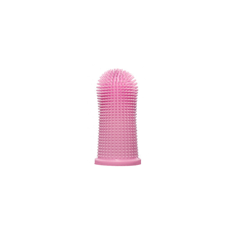 KFX-4301245 Soft Silicone Pet Finger Toothbrush for Effective Stain Removal and Gum Care with Case