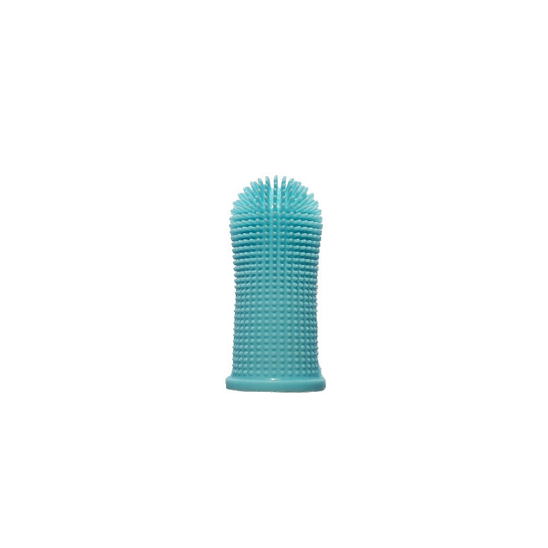 KFX-4301245 Soft Silicone Pet Finger Toothbrush for Effective Stain Removal and Gum Care with Case
