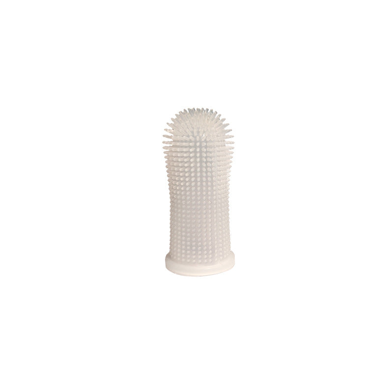 KFX-4301245 Soft Silicone Pet Finger Toothbrush for Effective Stain Removal and Gum Care with Case