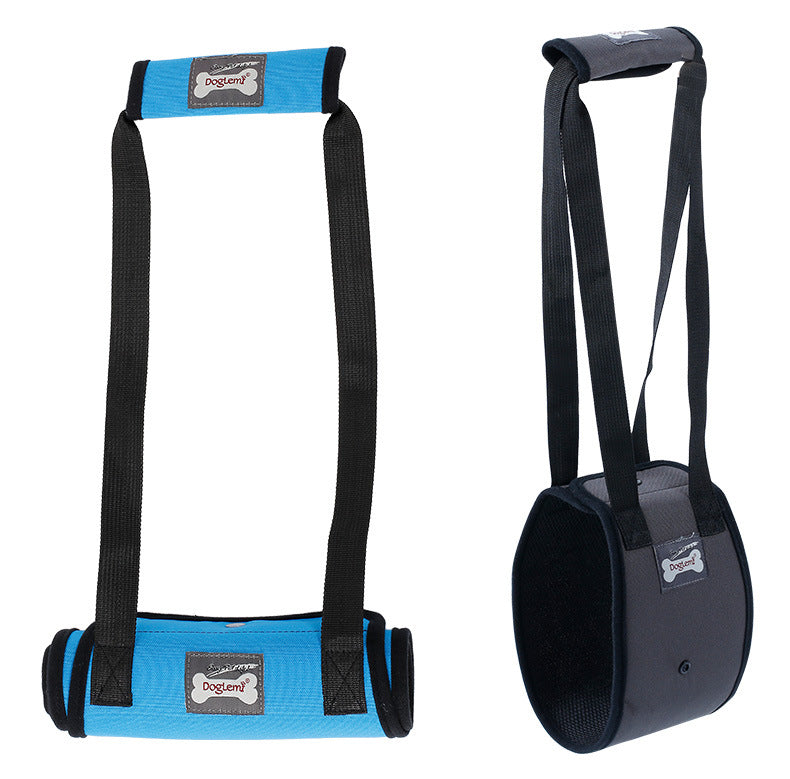 KFX-4302653 Dog Leg Injury Protection Walking Belt - Oxford Cloth & Mesh - Size S, M, L, XL - Blue & Gray Options