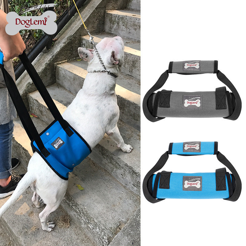 KFX-4302653 Dog Leg Injury Protection Walking Belt - Oxford Cloth & Mesh - Size S, M, L, XL - Blue & Gray Options
