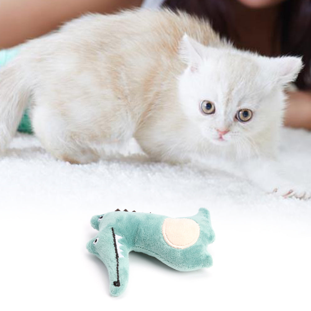 KFX-4303037 Plush Cat Toy with Catnip - Cute Bear, Kangaroo, Crocodile, and Mouse Designs