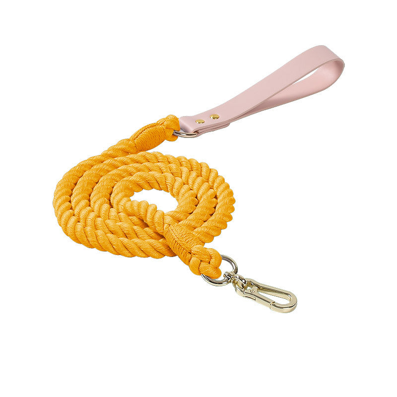 KFX-4303165 Adjustable Rainbow Traction Rope and Collar Set for Medium and Large Dogs