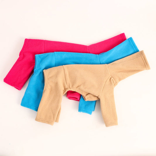 KFX-4303933 Warm Double-Sided Fleece Clothes for Doberman - Khaki, Sky Blue, Rose Colors Available