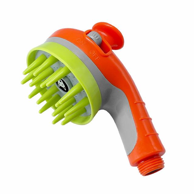 KFX-4304957 Pet Shower Sprayer with Massage and Shampoo Functions, Adjustable Flow, Durable ABS and Rubber Material