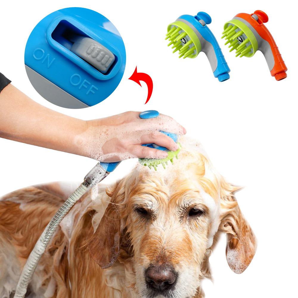KFX-4304957 Pet Shower Sprayer with Massage and Shampoo Functions, Adjustable Flow, Durable ABS and Rubber Material