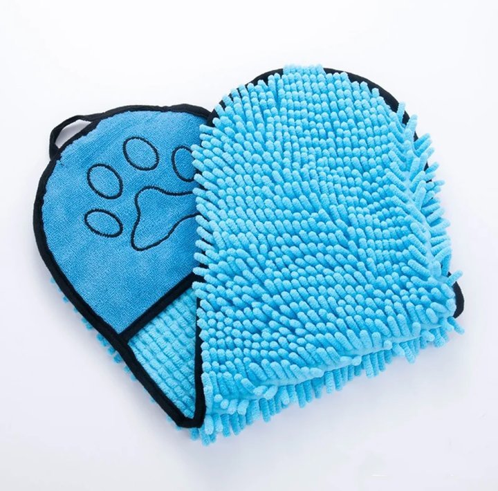 KFX-4306621 Soft Quick-Dry Dog Bath Towel - Absorbent Pet Cleaning Robe, Durable Fiber Design, 62x23 CM