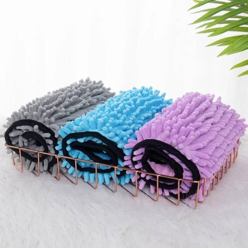 KFX-4306621 Soft Quick-Dry Dog Bath Towel - Absorbent Pet Cleaning Robe, Durable Fiber Design, 62x23 CM