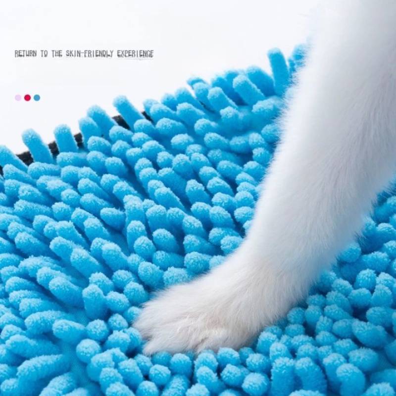 KFX-4306621 Soft Quick-Dry Dog Bath Towel - Absorbent Pet Cleaning Robe, Durable Fiber Design, 62x23 CM