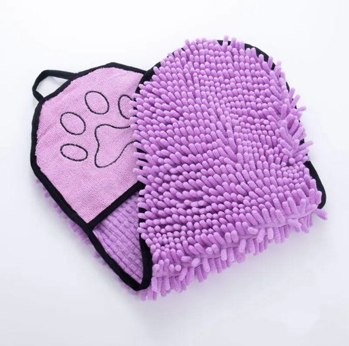 KFX-4306621 Soft Quick-Dry Dog Bath Towel - Absorbent Pet Cleaning Robe, Durable Fiber Design, 62x23 CM
