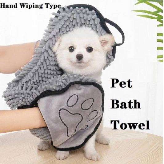 KFX-4306621 Soft Quick-Dry Dog Bath Towel - Absorbent Pet Cleaning Robe, Durable Fiber Design, 62x23 CM