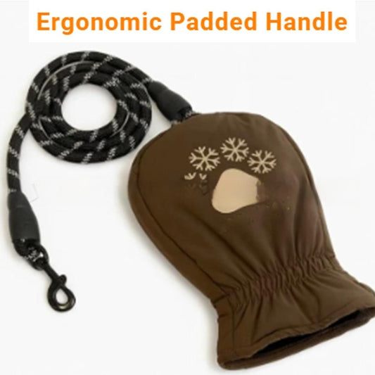 KFX-4308925 Warm Waterproof Gloves with Dog Leash for Pet Owners, 1.2m Long Fabric Design