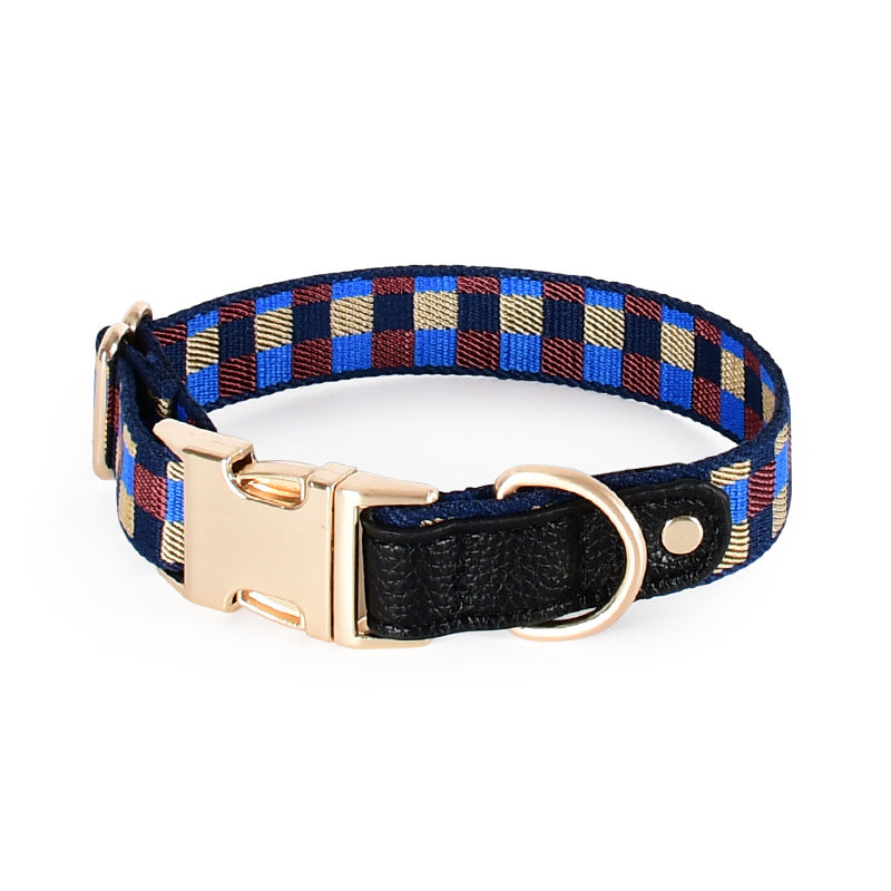 KFX-4310589 I-Shaped Pet Chest Harness with Leash and Collar in Multiple Colors