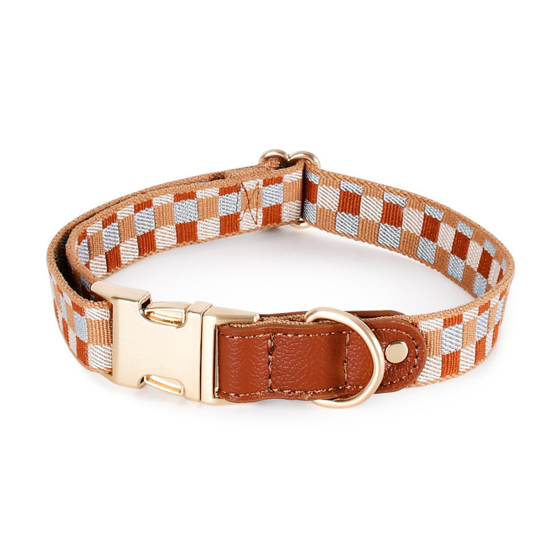 KFX-4310589 I-Shaped Pet Chest Harness with Leash and Collar in Multiple Colors