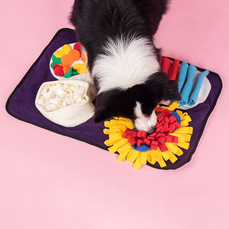 KFX-4310973 Interactive Snuffle Mat for Dogs - Durable Polar Fleece Foraging Mat for All Sizes, Machine Washable