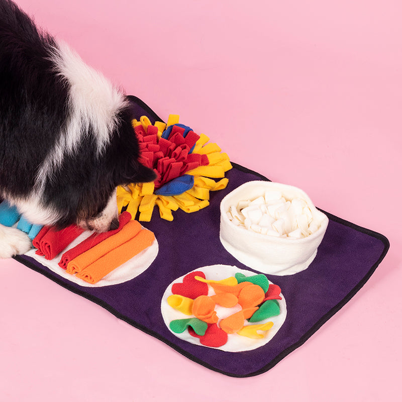 KFX-4310973 Interactive Snuffle Mat for Dogs - Durable Polar Fleece Foraging Mat for All Sizes, Machine Washable