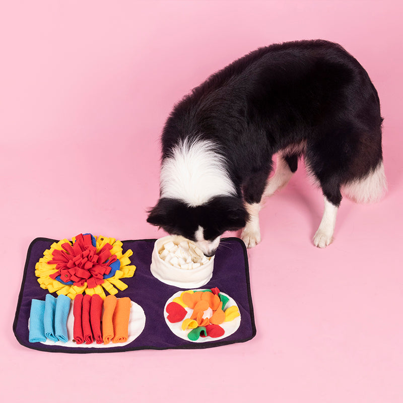KFX-4310973 Interactive Snuffle Mat for Dogs - Durable Polar Fleece Foraging Mat for All Sizes, Machine Washable