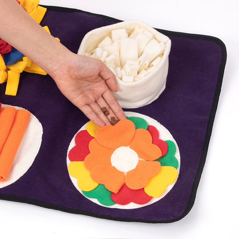 KFX-4310973 Interactive Snuffle Mat for Dogs - Durable Polar Fleece Foraging Mat for All Sizes, Machine Washable