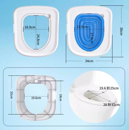 KFX-4312381 Reusable Cat Toilet Training Kit with Litter Mat, Connected Inner Ring Design for Easy Use