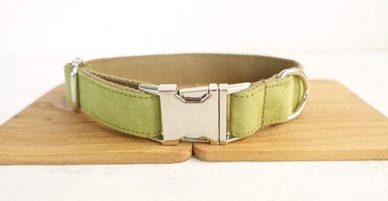 KFX-4314685 Soft Comfort Dog Collar in Green and Blue - Various Sizes Available