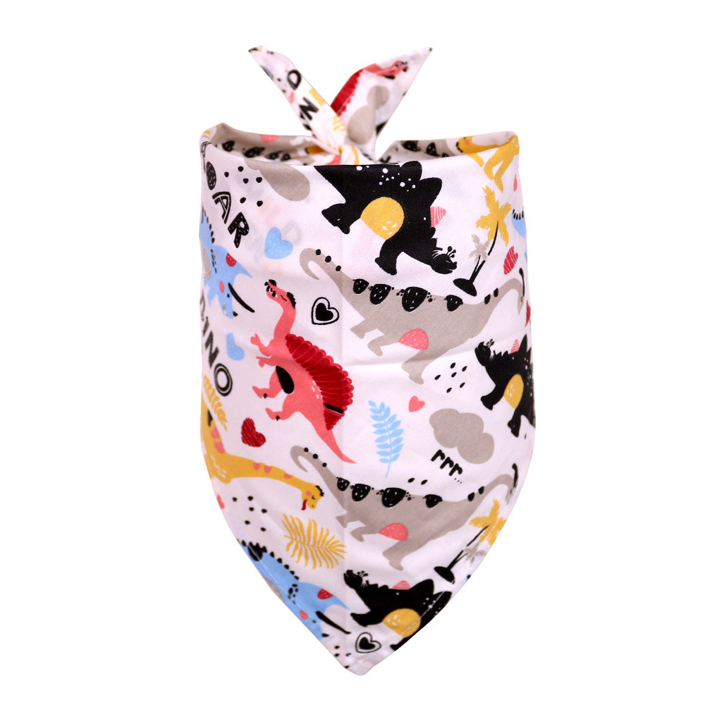 KFX-4315453 Cotton Triangle Scarf for Dogs and Cats, Fruit Pattern, Small/Medium Sizes