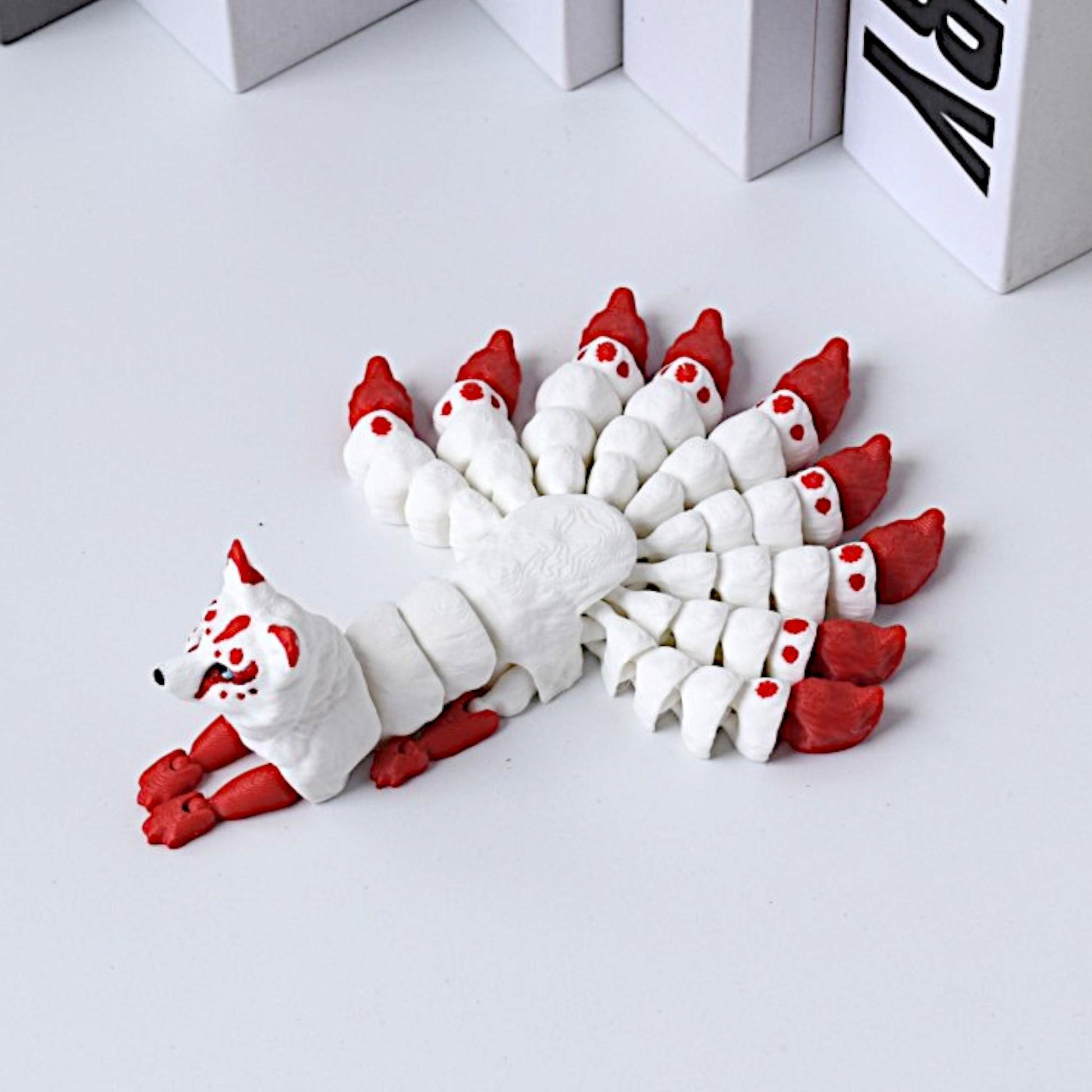 KFX-4315709 Nine-Tailed Fox Figurine with Exquisite Details and Enchanting Design