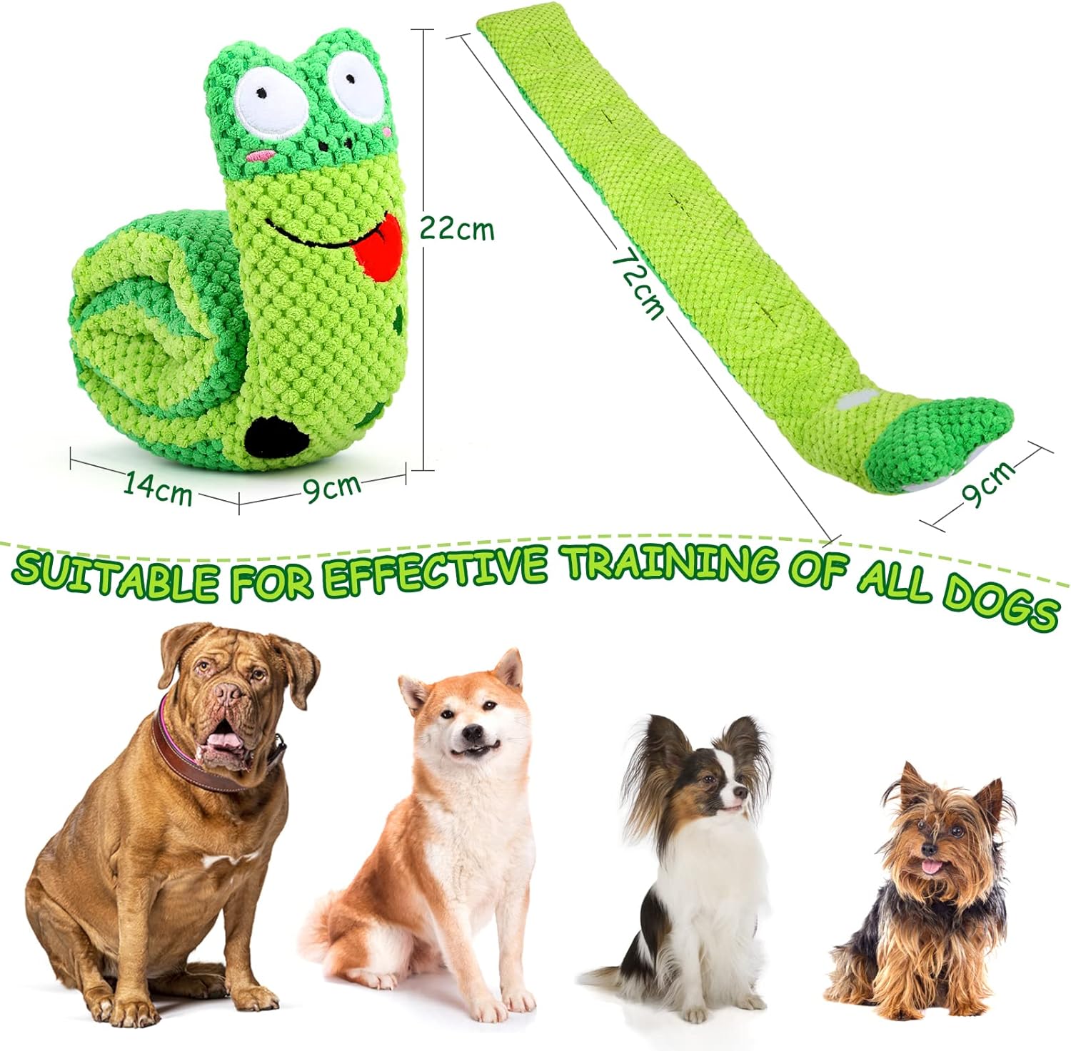 KFX-4316349 Interactive Squeaky Dog Puzzle Toy for Boredom Relief and Foraging Training for All Dog Sizes